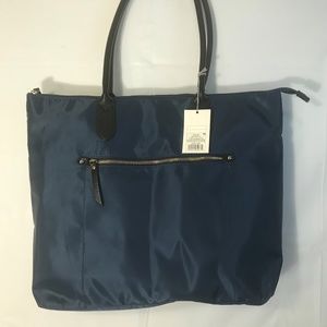 Navy Nylon Zipper Tote A New Day